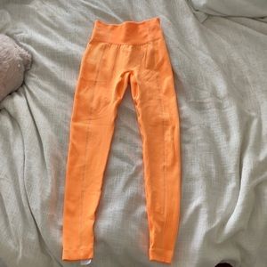 Gymshark orange workout leggings